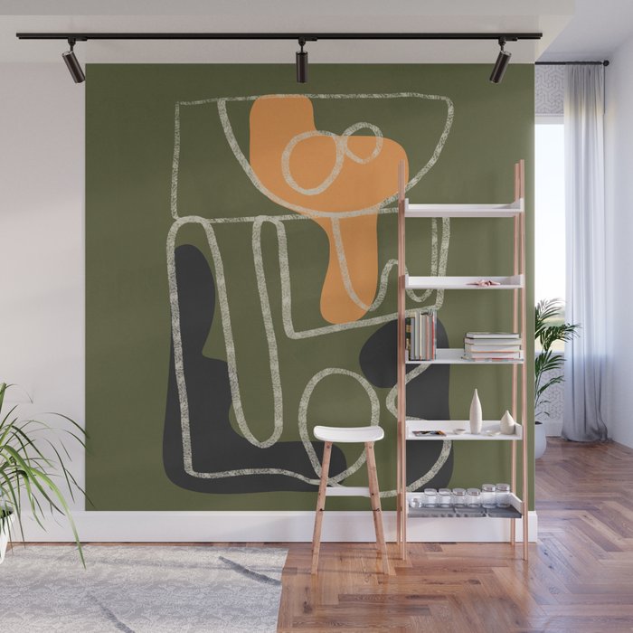 Organic Minimalist Layers 7 Wall Mural Gallery Image 1