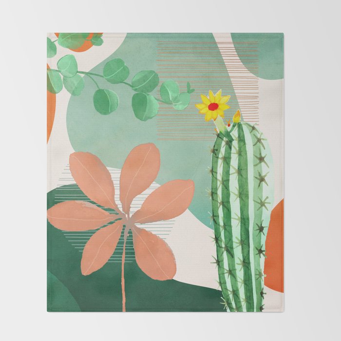 Cactus Garden 2 Throw Blanket Gallery Image 2