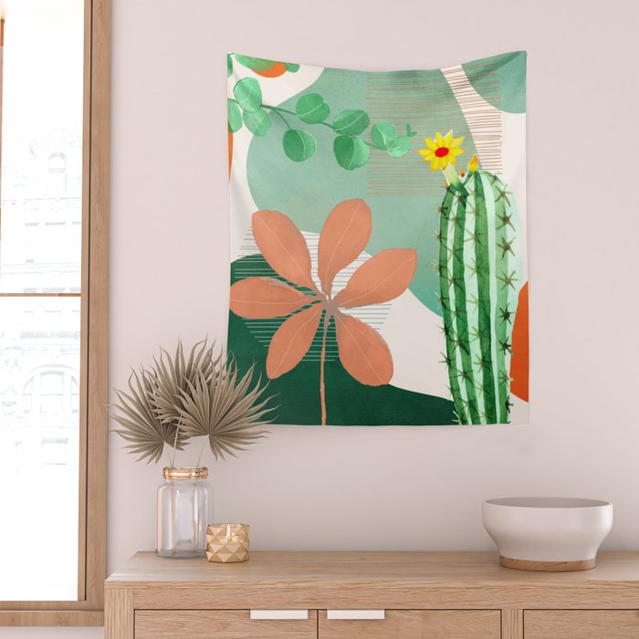 Cactus Garden 2 Wall Tapestry Gallery Image 2