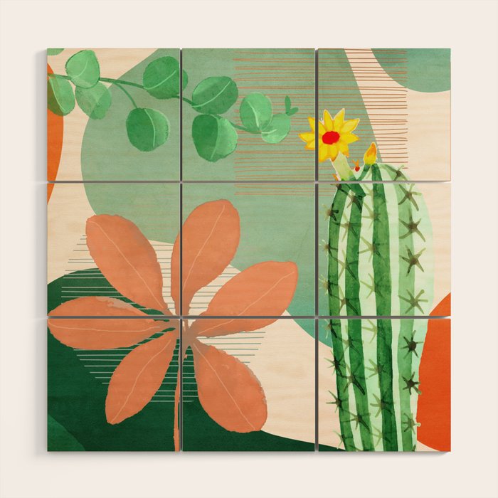 Cactus Garden 2 Wood Wall Art Gallery Image 1