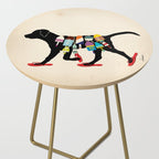 Black dog lab labrador buoy nautical beach ocean sandals flip flop art Side Table Gallery Image 2