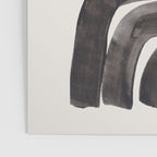 Don't Go Mid Century Modern Minimalist Black Ink Painting Funky Tribal Art Poster Gallery Image 3