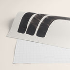 Don't Go Mid Century Modern Minimalist Black Ink Painting Funky Tribal Art Wrapping Paper Gallery Image 2
