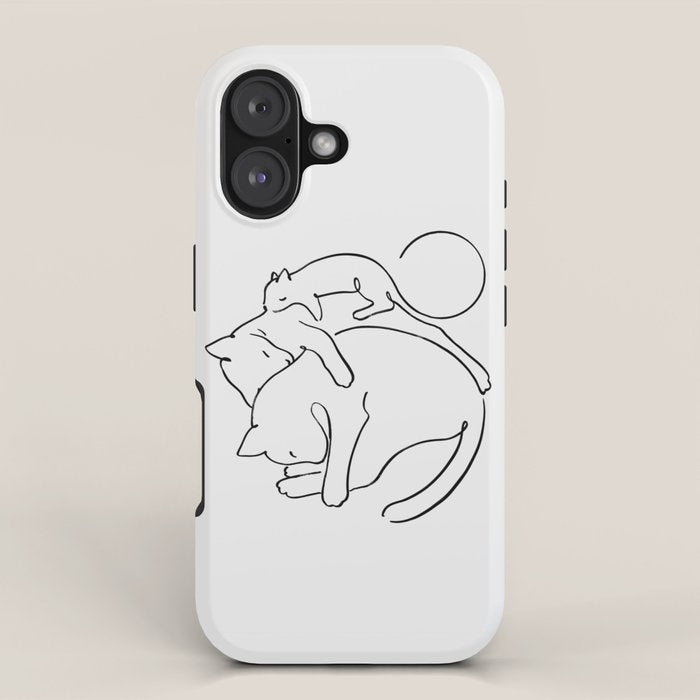 Cats line art 1 iPhone Case Gallery Image 1