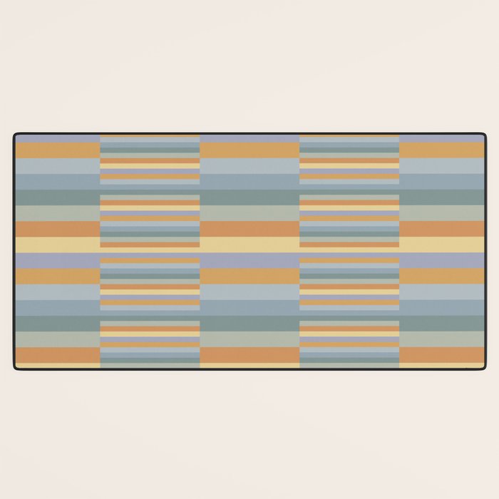 Mixed Stripes Pattern XVI Beachy Colors Desk Mat Gallery Image 3