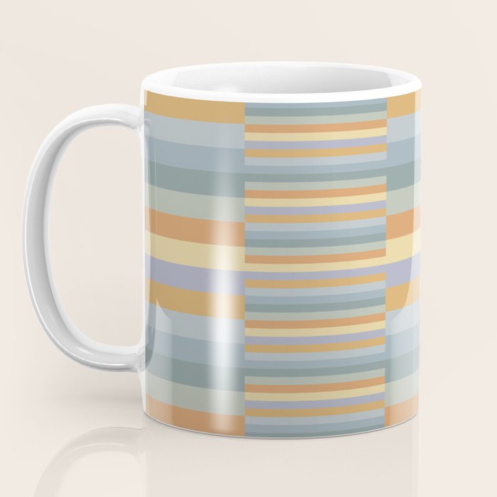 Mixed Stripes Pattern XVI Beachy Colors Coffee Mug Gallery Image 3