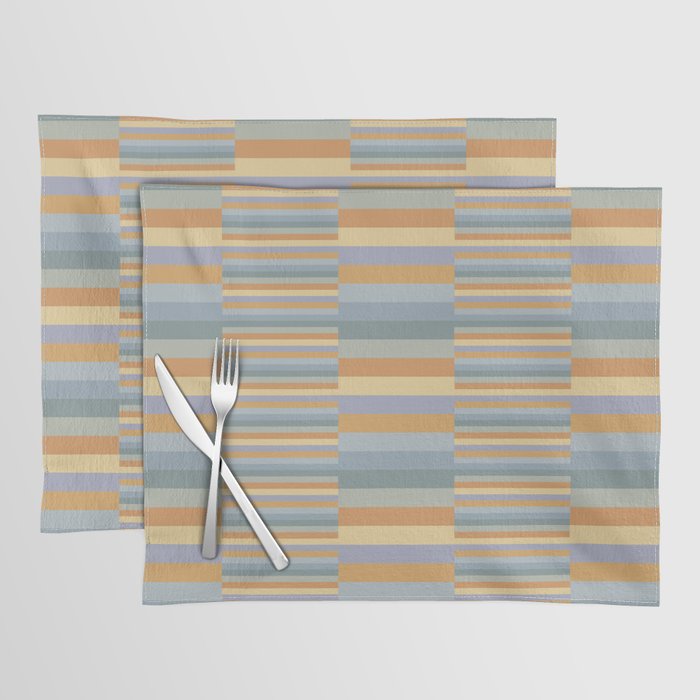 Mixed Stripes Pattern XVI Beachy Colors Placemat Gallery Image 1