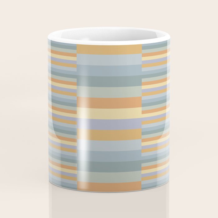 Mixed Stripes Pattern XVI Beachy Colors Coffee Mug Gallery Image 4