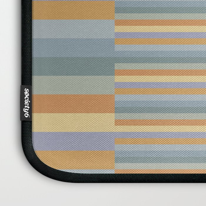 Mixed Stripes Pattern XVI Beachy Colors Laptop Sleeve Gallery Image 3