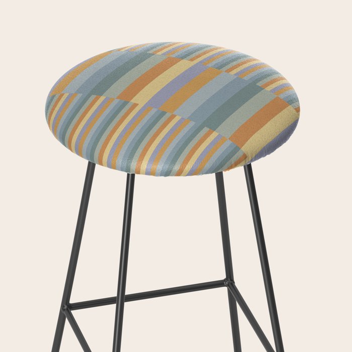 Mixed Stripes Pattern XVI Beachy Colors Stool Gallery Image 2