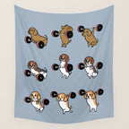 Olympic Lifting Beagles Wall Tapestry Gallery Image 4