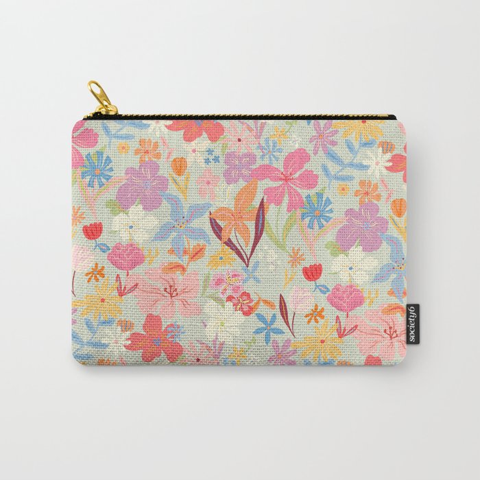 Modern Flowers Carry All Pouch Gallery Image 1