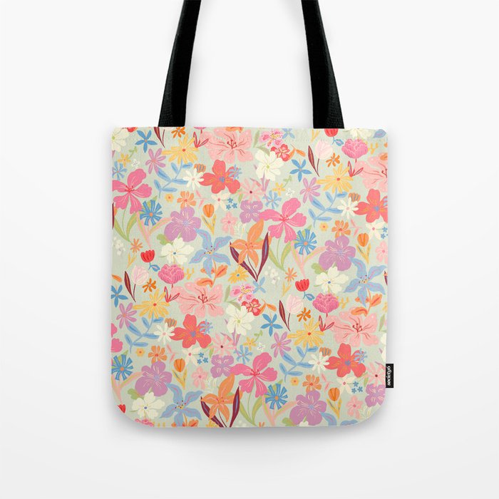 Modern Flowers Tote Bag Gallery Image 1