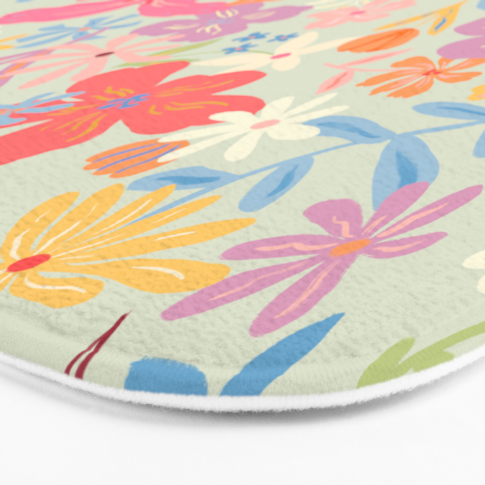 Modern Flowers Bath Mat Gallery Image 3