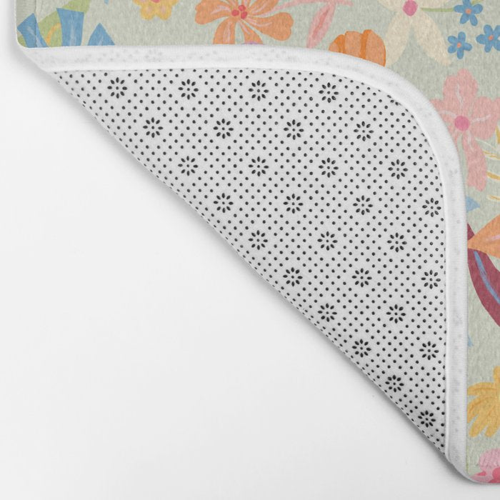 Modern Flowers Bath Mat Gallery Image 2