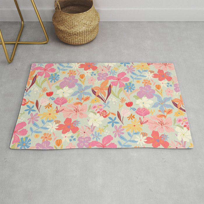 Modern Flowers Rug Gallery Image 1