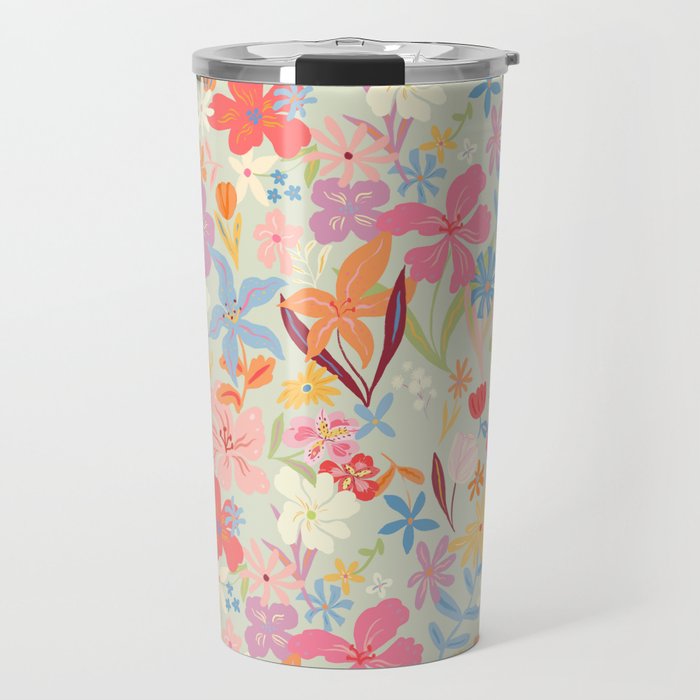 Modern Flowers Travel Mug Gallery Image 1