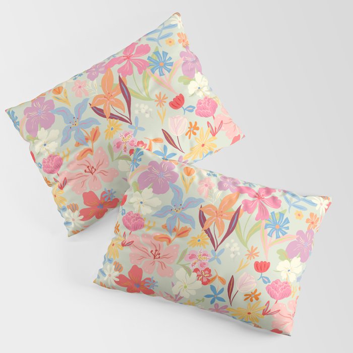 Modern Flowers Pillow Sham Gallery Image 3
