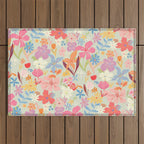 Modern Flowers Outdoor Rug Gallery Image 1