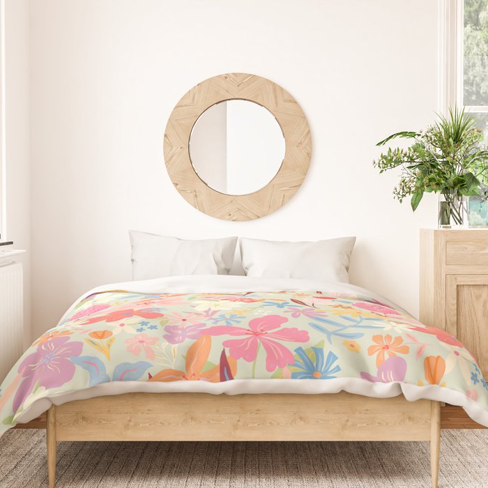 Modern Flowers Duvet Cover Gallery Image 3
