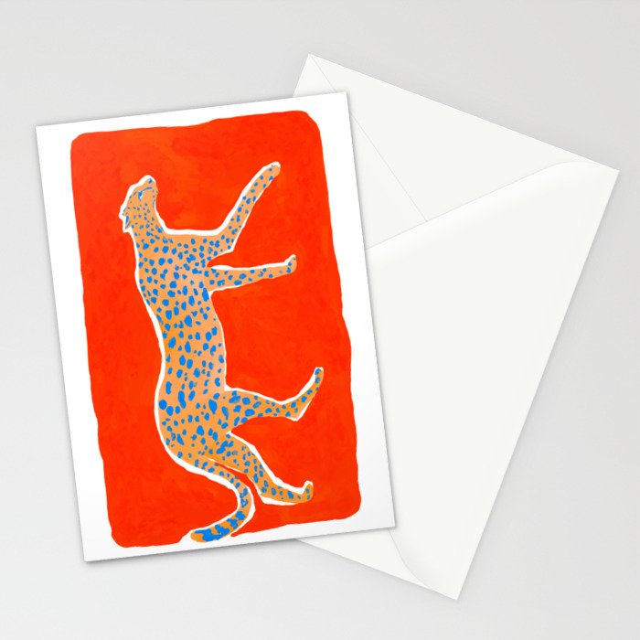 Leopard - Orange Stationery Card Gallery Image 2