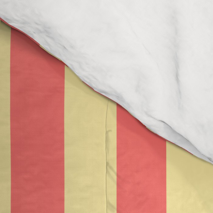 Stripes and Dots geometric pattern peach and yellow Comforter Gallery Image 4