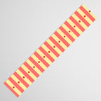 Stripes and Dots geometric pattern peach and yellow Table Runner Gallery Image 3