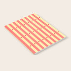 Stripes and Dots geometric pattern peach and yellow Notebook Gallery Image 2