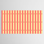 Stripes and Dots geometric pattern peach and yellow Tablecloth Gallery Image 2
