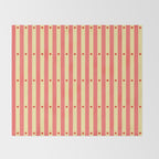 Stripes and Dots geometric pattern peach and yellow Throw Blanket Gallery Image 2