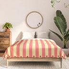Stripes and Dots geometric pattern peach and yellow Comforter Gallery Image 3