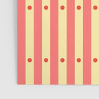Stripes and Dots geometric pattern peach and yellow Poster Gallery Image 3