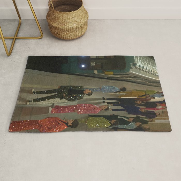 MAGIC PEOPLE VOL.2 - digital artwork by Yana Potter, glitter artist. Style and glam , diamonds.  Rug Gallery Image 1