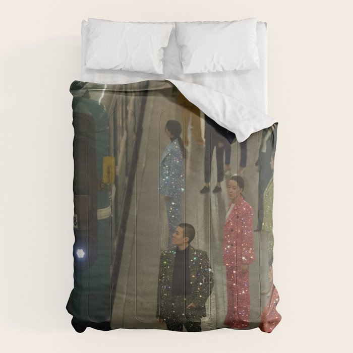 MAGIC PEOPLE VOL.2 - digital artwork by Yana Potter, glitter artist. Style and glam , diamonds.  Comforter Gallery Image 6