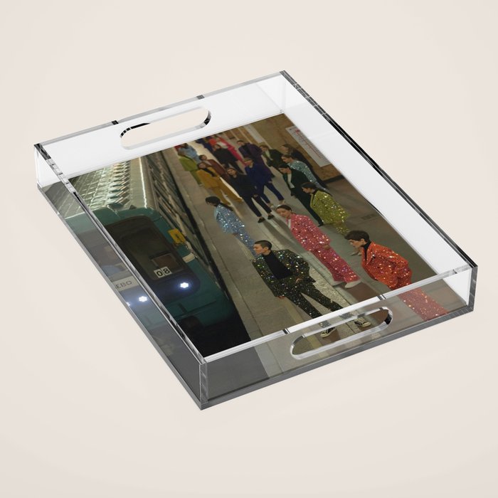 MAGIC PEOPLE VOL.2 - digital artwork by Yana Potter, glitter artist. Style and glam , diamonds.  Acrylic Tray Gallery Image 1