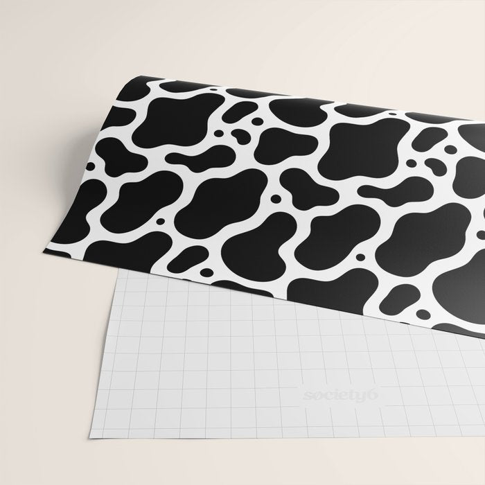 Abstract black and white water surface pattern Wrapping Paper Gallery Image 2