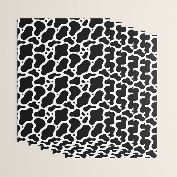 Abstract black and white water surface pattern Wrapping Paper Gallery Image 3