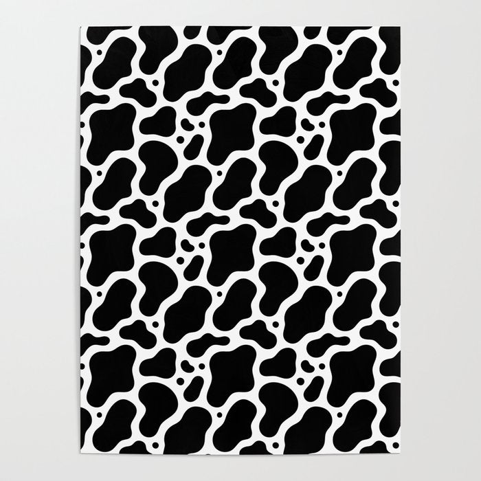 Abstract black and white water surface pattern Poster Gallery Image 1