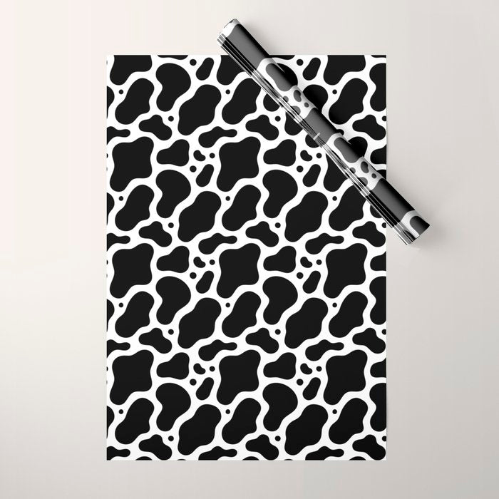 Abstract black and white water surface pattern Wrapping Paper Gallery Image 1