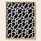 Abstract black and white water surface pattern Serving Tray Gallery Image 1
