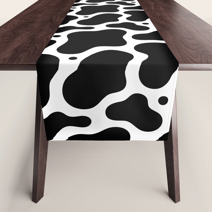 Abstract black and white water surface pattern Table Runner Gallery Image 1