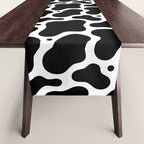 Abstract black and white water surface pattern Table Runner Gallery Image 1