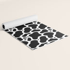 Abstract black and white water surface pattern Yoga Mat Gallery Image 2