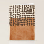 Rich Terracotta Black Dots Abstract Art Stationery Card Gallery Image 2
