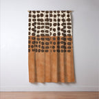 Rich Terracotta Black Dots Abstract Art Window Curtain Gallery Image 3