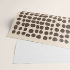 Rich Terracotta Black Dots Abstract Art Wrapping Paper Gallery Image 2