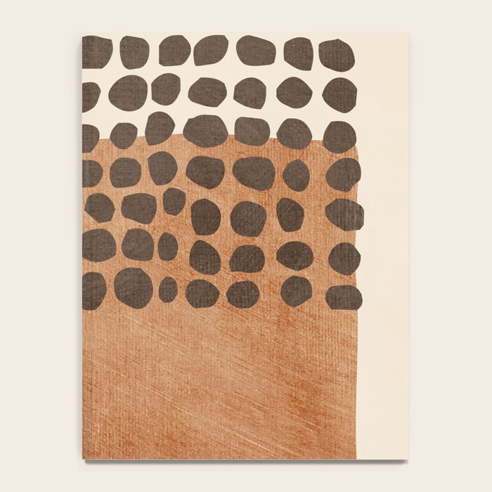 Rich Terracotta Black Dots Abstract Art Notebook Gallery Image 4