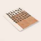 Rich Terracotta Black Dots Abstract Art Notebook Gallery Image 3