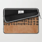 Rich Terracotta Black Dots Abstract Art Laptop Sleeve Gallery Image 2