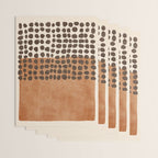 Rich Terracotta Black Dots Abstract Art Wrapping Paper Gallery Image 3